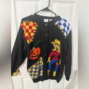 90s Vintage Halloween Cardigan